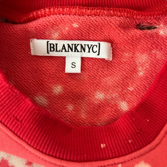 Blank NYC Bleached Distressed Cropped Sweatshirt - Picture 5 of 7